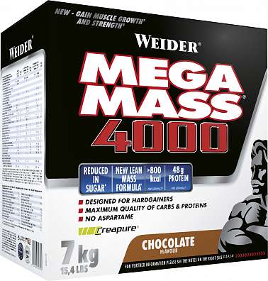 Weider Mega Mass 4000 7000 g - čokoláda