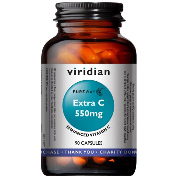Viridian Nutrition Viridian Extra C 550 mg 90 kapslí