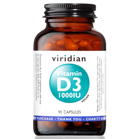 Viridian Nutrition Viridian Vitamin D3 1000iu 90 kapslí