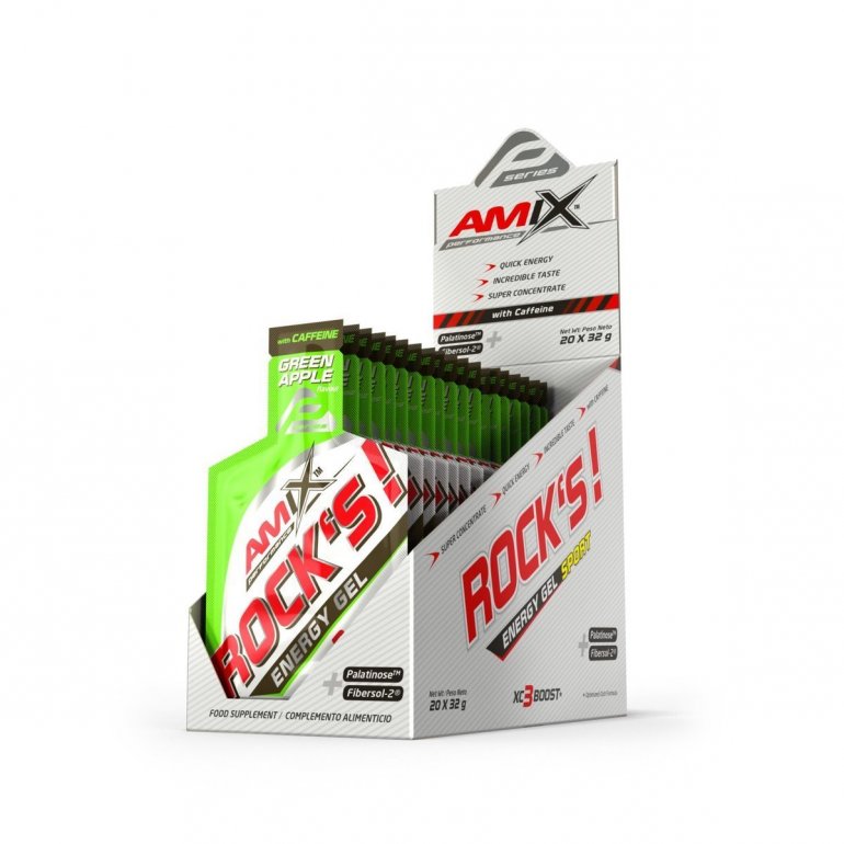 Amix Rocks Energy Gel With Caffeine 20 x 32 g - broskvový čaj