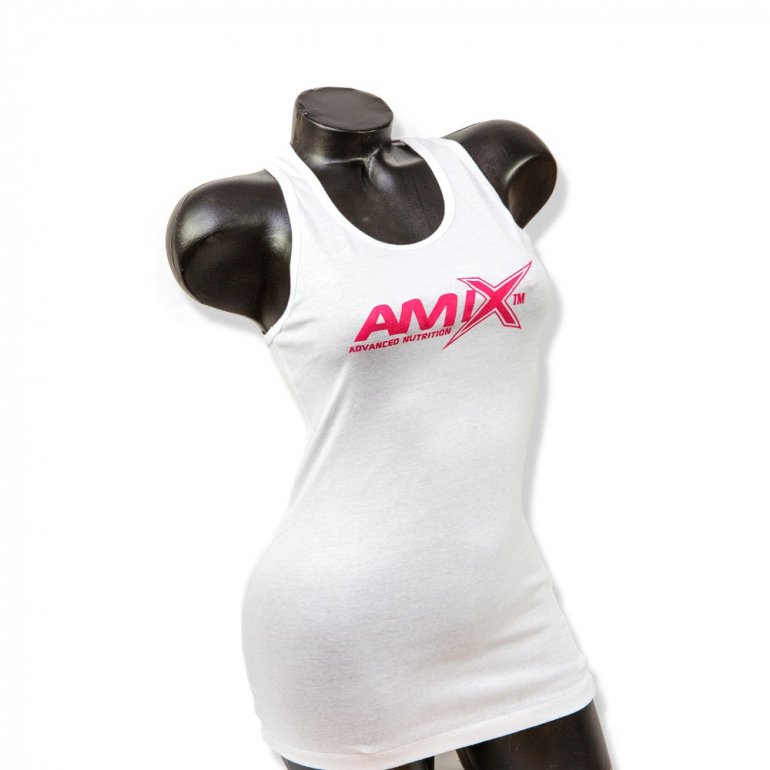 Amix™ dámské tílko "Pink Line" - bílé - vel. L