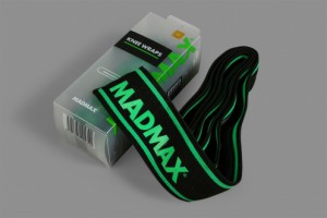 MadMax Elastická bandáž kolene - omotávací, protiskluzová MFA299