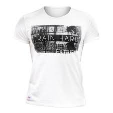 Extrifit pánské triko 08 - Train Hard - bílé - vel. M