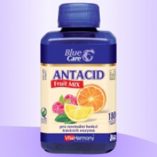 VitaHarmony Antacid Fruit MIX, pomeranč, citron, malina  - žvýkací tablety