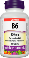 WEBBER NATURALS Vitamin B6 90 tablet