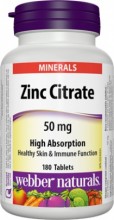 WEBBER NATURALS Zinc Citrate 180 tablet
