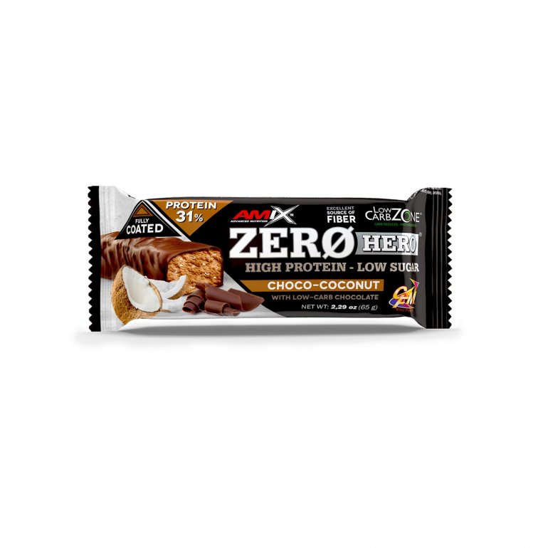 Amix ZERO HERO 31% PROTEIN BAR - 65 g - Chocolate-Coconut