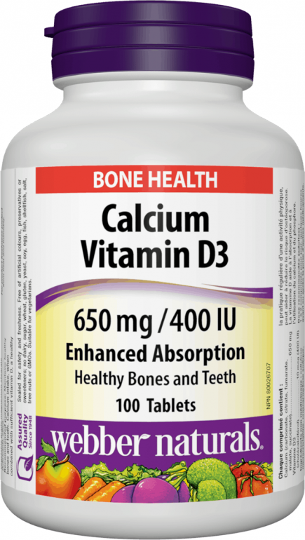 WEBBER NATURALS Calcium Vitamin D3 100 tablet