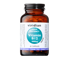 Viridian Nutrition Viridian High Potency Vitamin B12 1000ug 60 kapslí