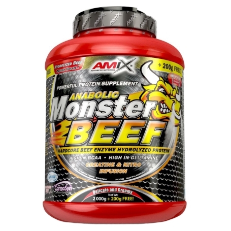 Amix Anabolic Monster beef 90% Protein 2200 g - Jahoda/banán