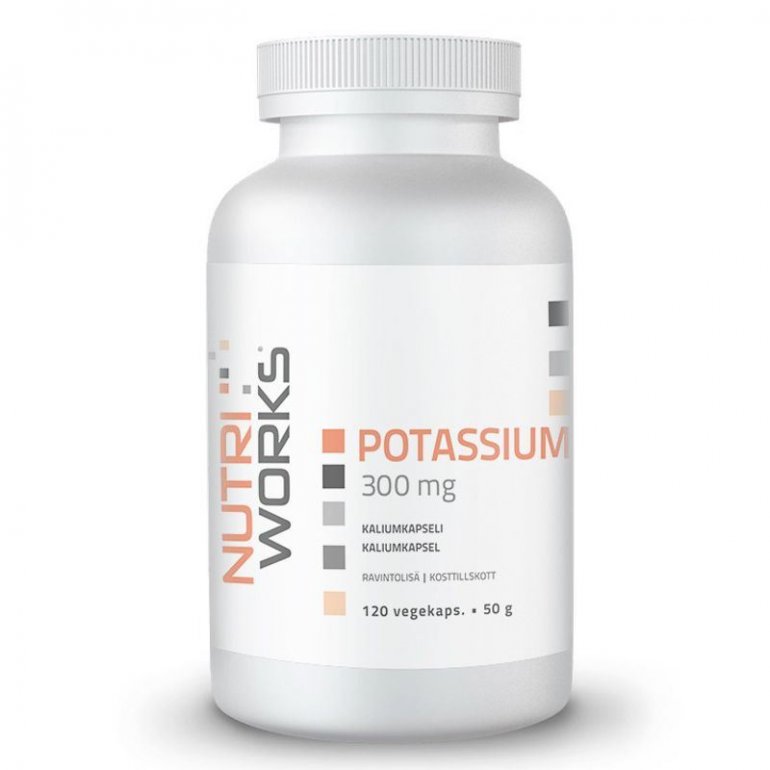 NutriWorks Potassium 300 mg 120 kapslí