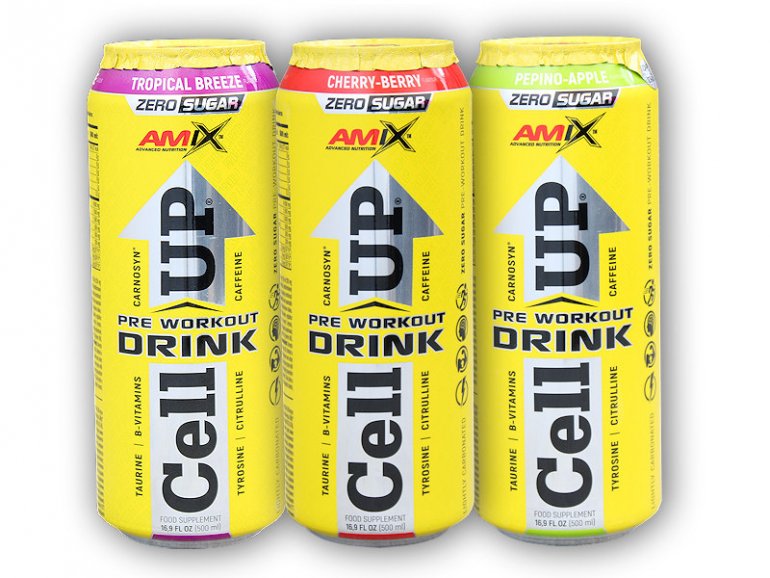 Amix CellUP PreWorkout Drink 500 ml - tropical breeze