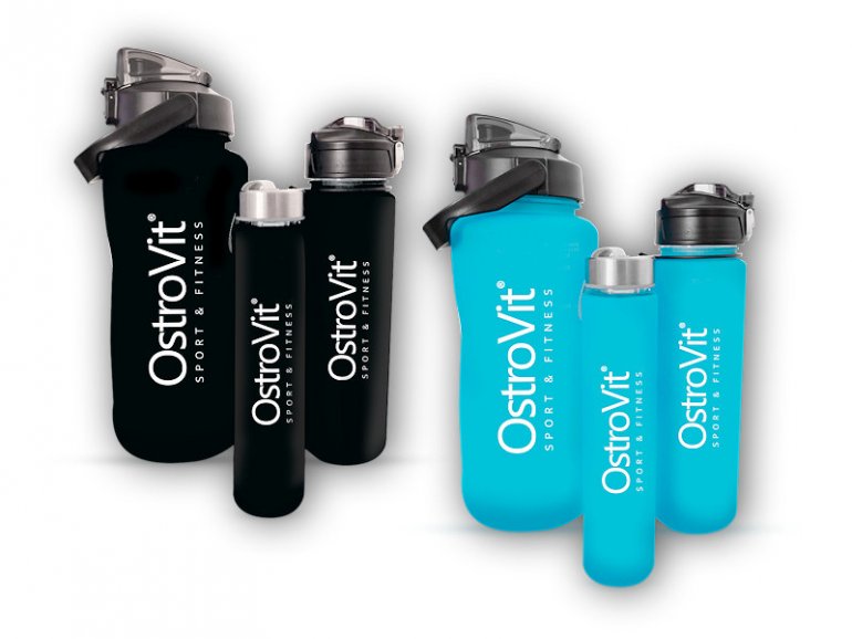 OstroVit Water bottles set 2000ml + 900ml + 500ml - modrá