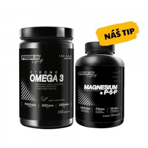 Prom-In Omega 3 Strong 240 cps + Magnesium+P5P 120 kapslí
